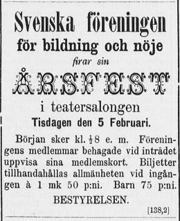 B.T.5.2.1889 Årsfest